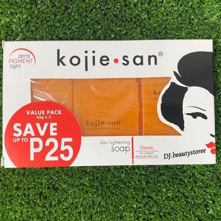 Kojie San Skin Lightening Kojic Acid Soap (Pack of 3)